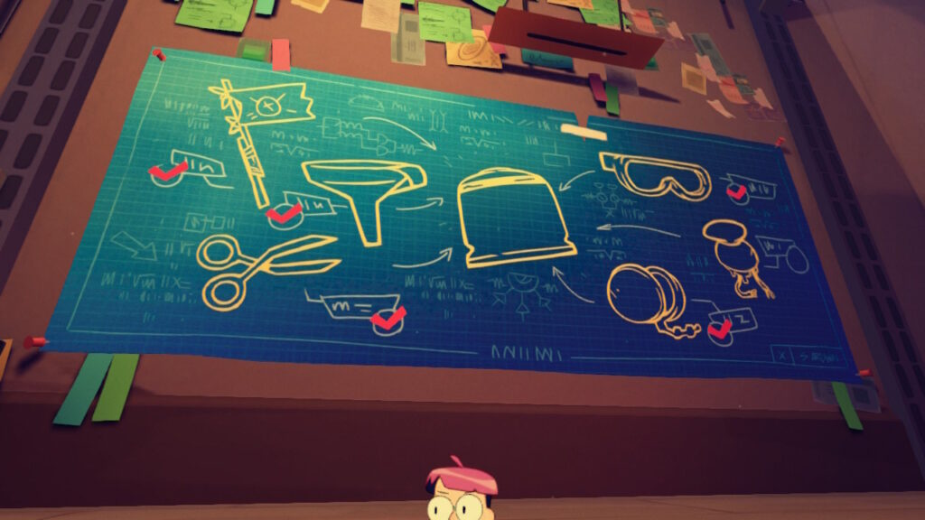 A board with some items ticked off which are needed to make the item in the centre