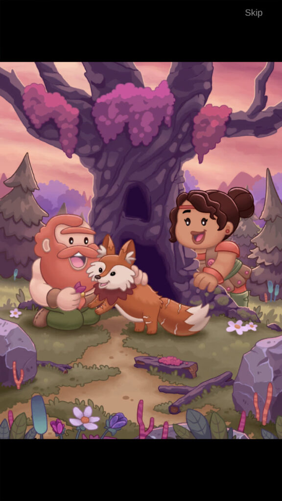 Aila and Hamish with a fox