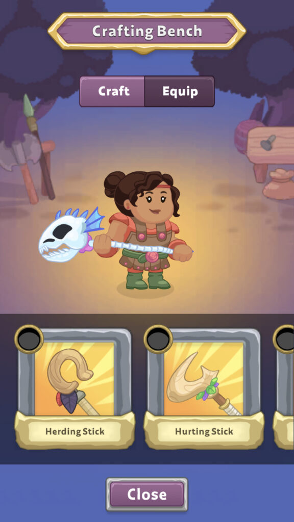 Selecting a new weapon