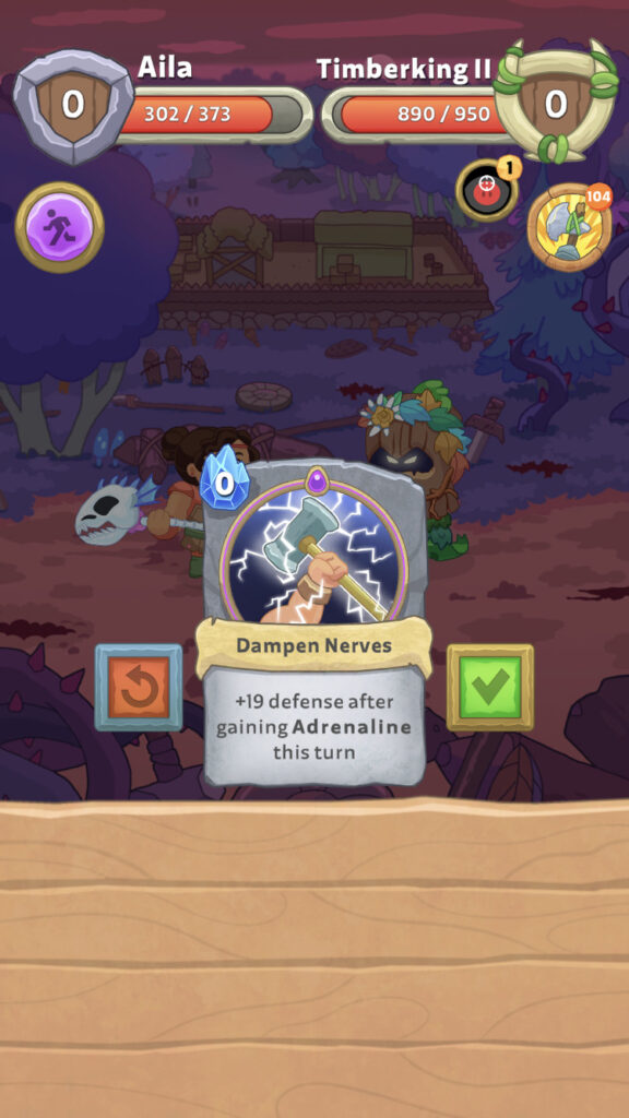 Selecting a card to play