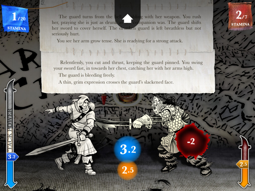 two characters fight
