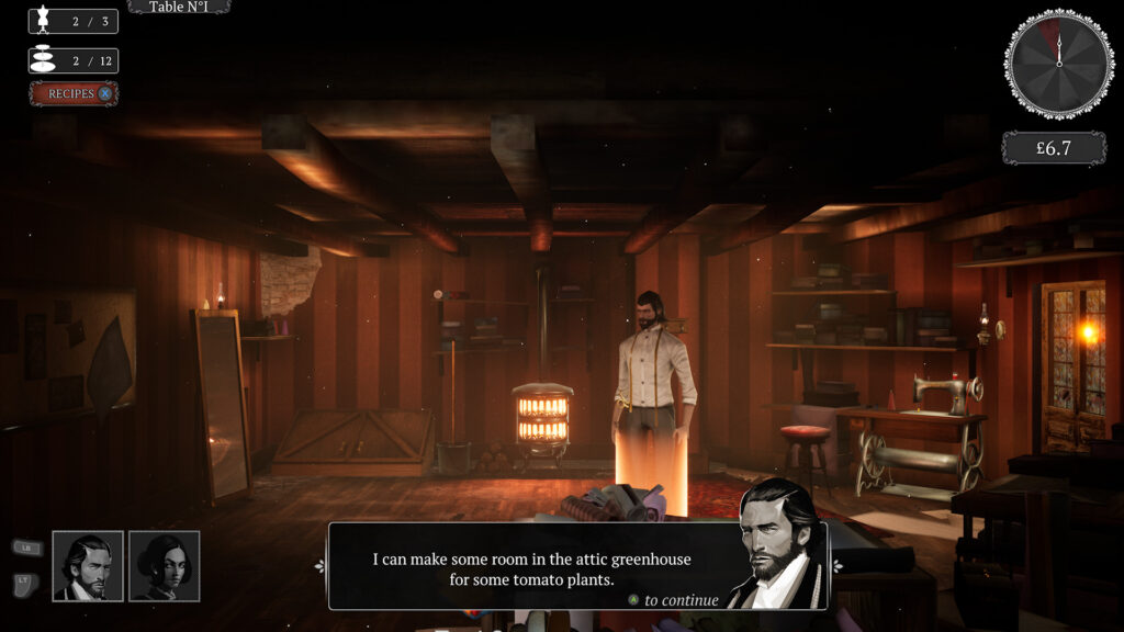 A man stands in the middle of a Victorian era room