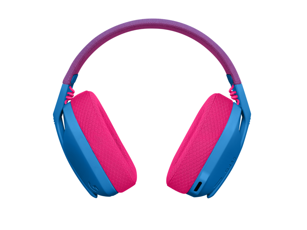a full front view of the headset