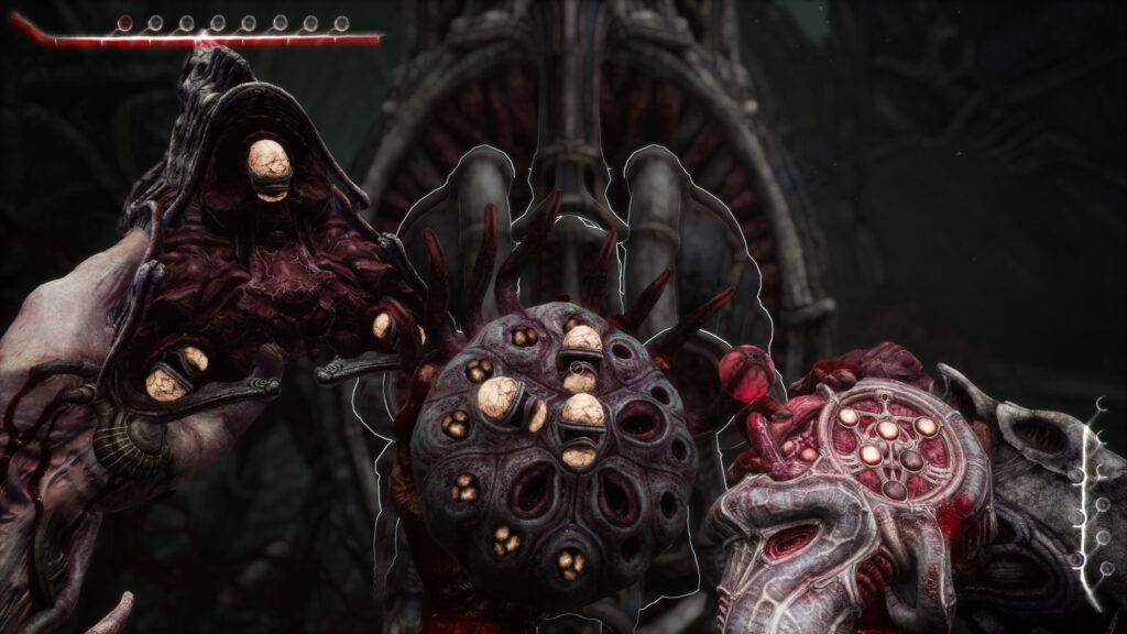 A view of the inventory screen in Scorn