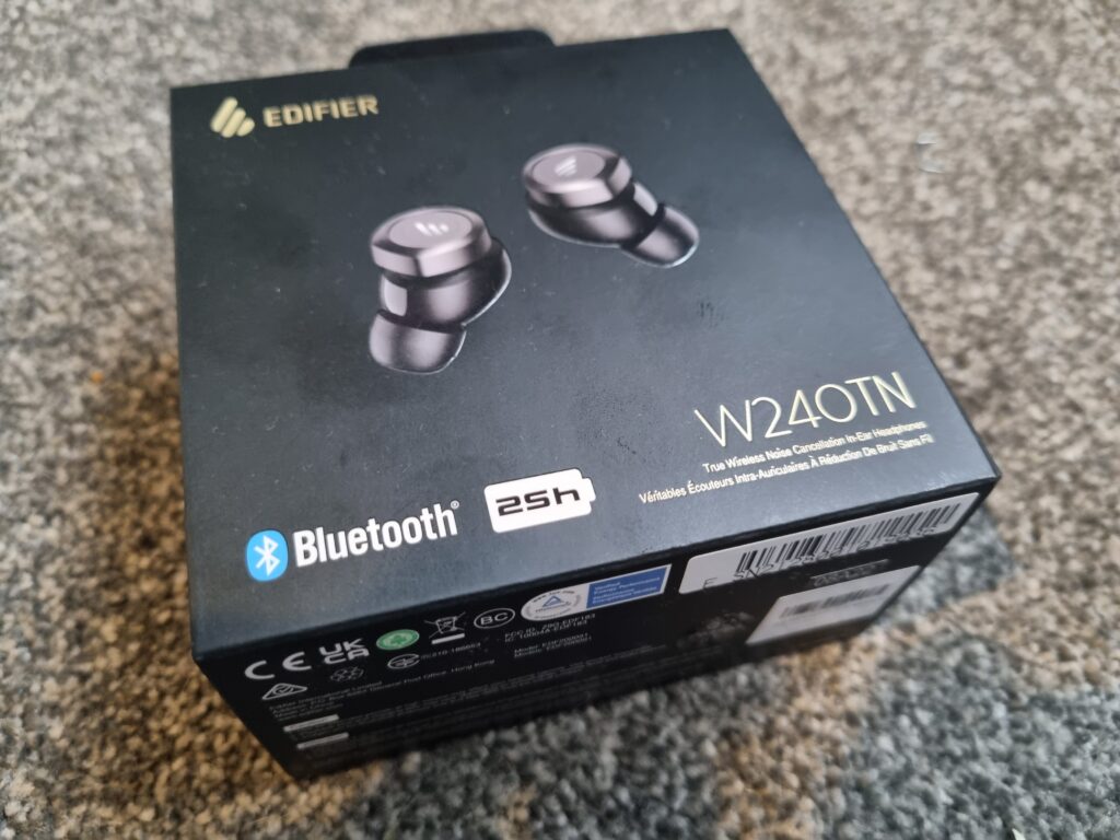 Edifier W240TN Bluetooth Earbuds box