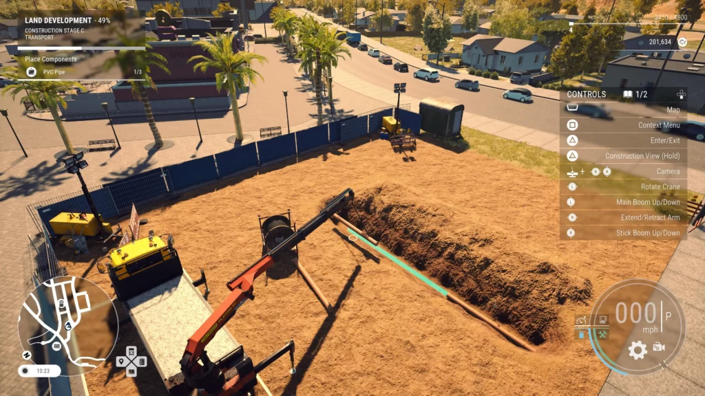 A view of a construction site where land is being developed