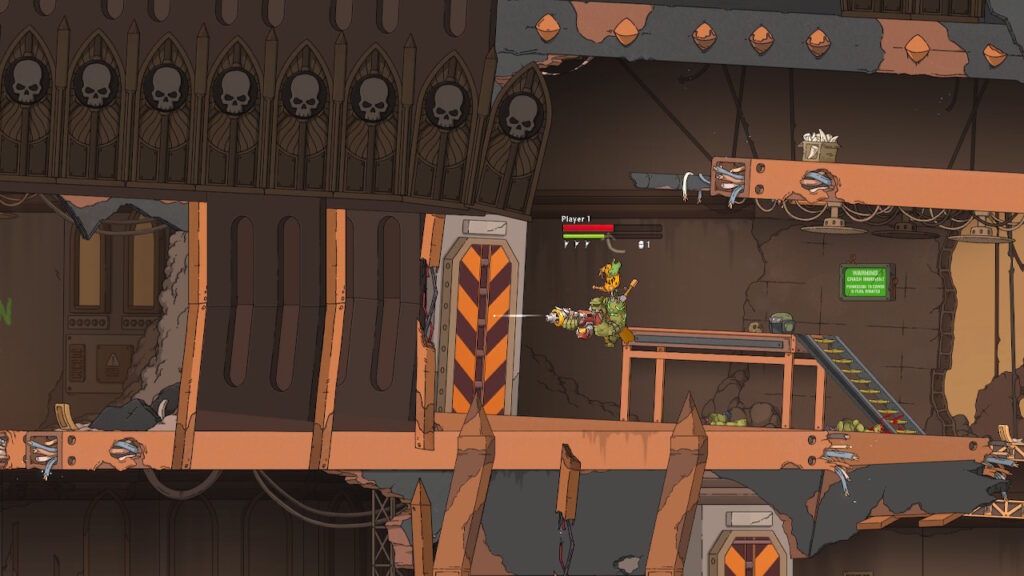 orc walking under a box of teef