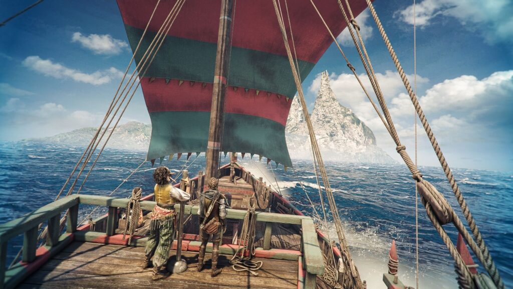 The squad travelling across sea