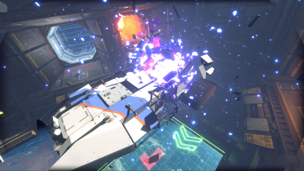 Hardspace: Shipbreaker Review - Spaceship exploding due to reactor failure