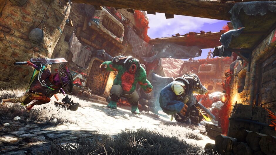 Your mutated character is about to attack two goons