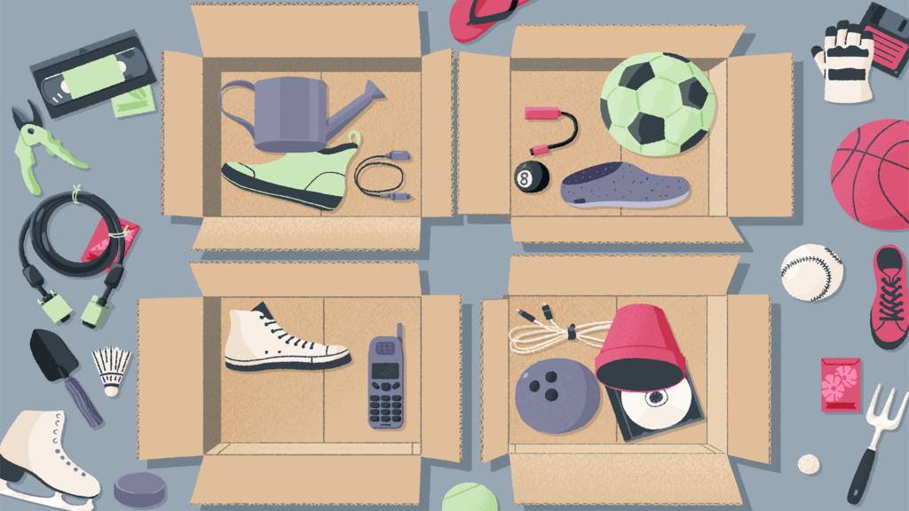 A few boxes that require packing up, the perfect practise for anyone moving house.
