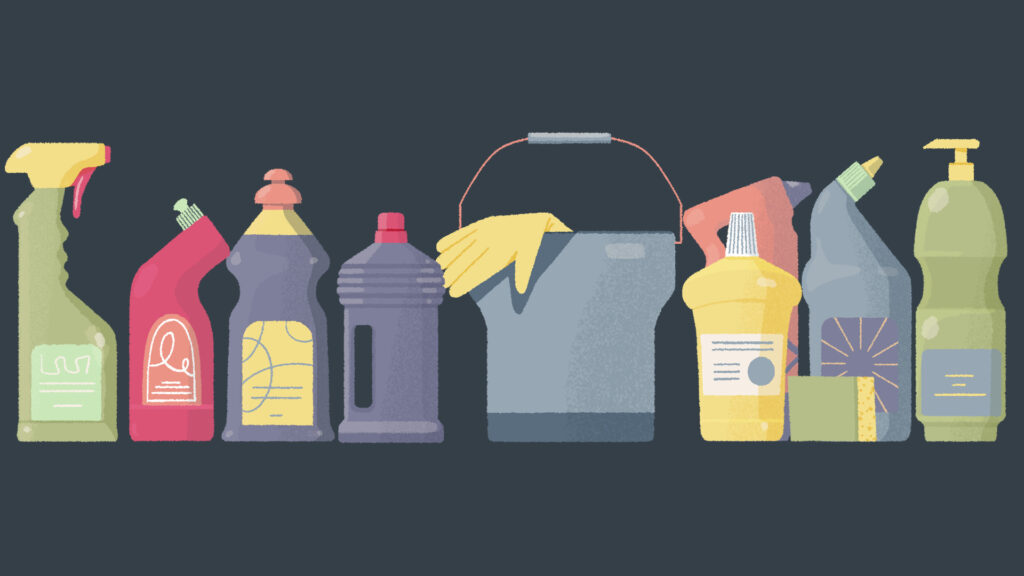 a few cleaning supplies that need sorting into the perfect tidy space.