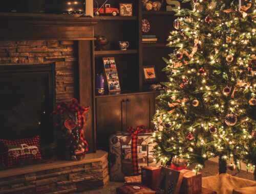 lighted christmas tree