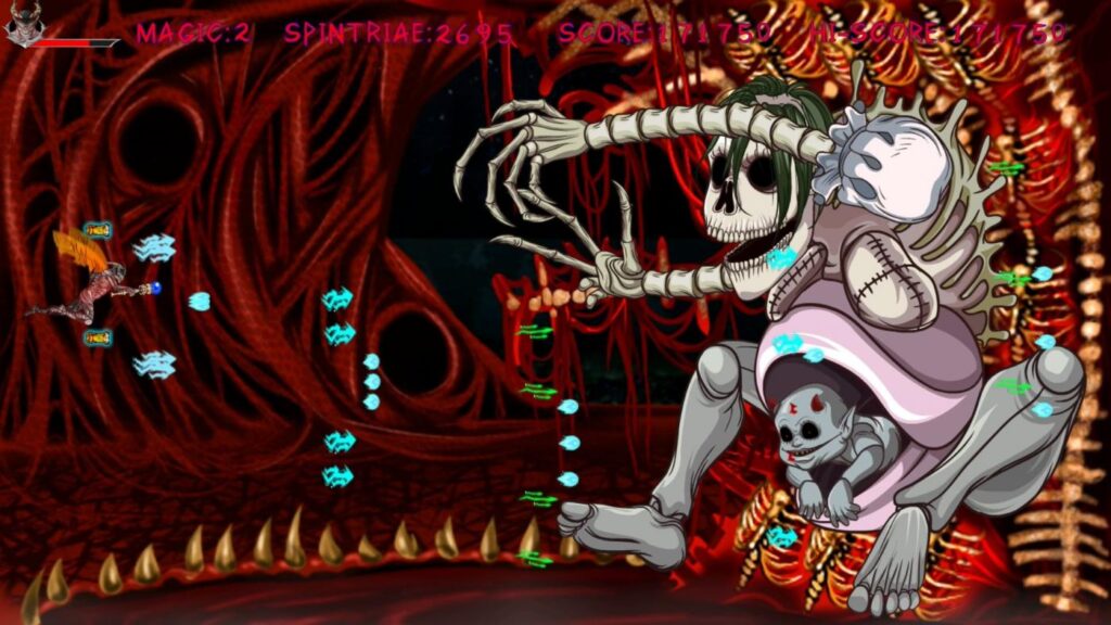 Gruesome pregnant demon
