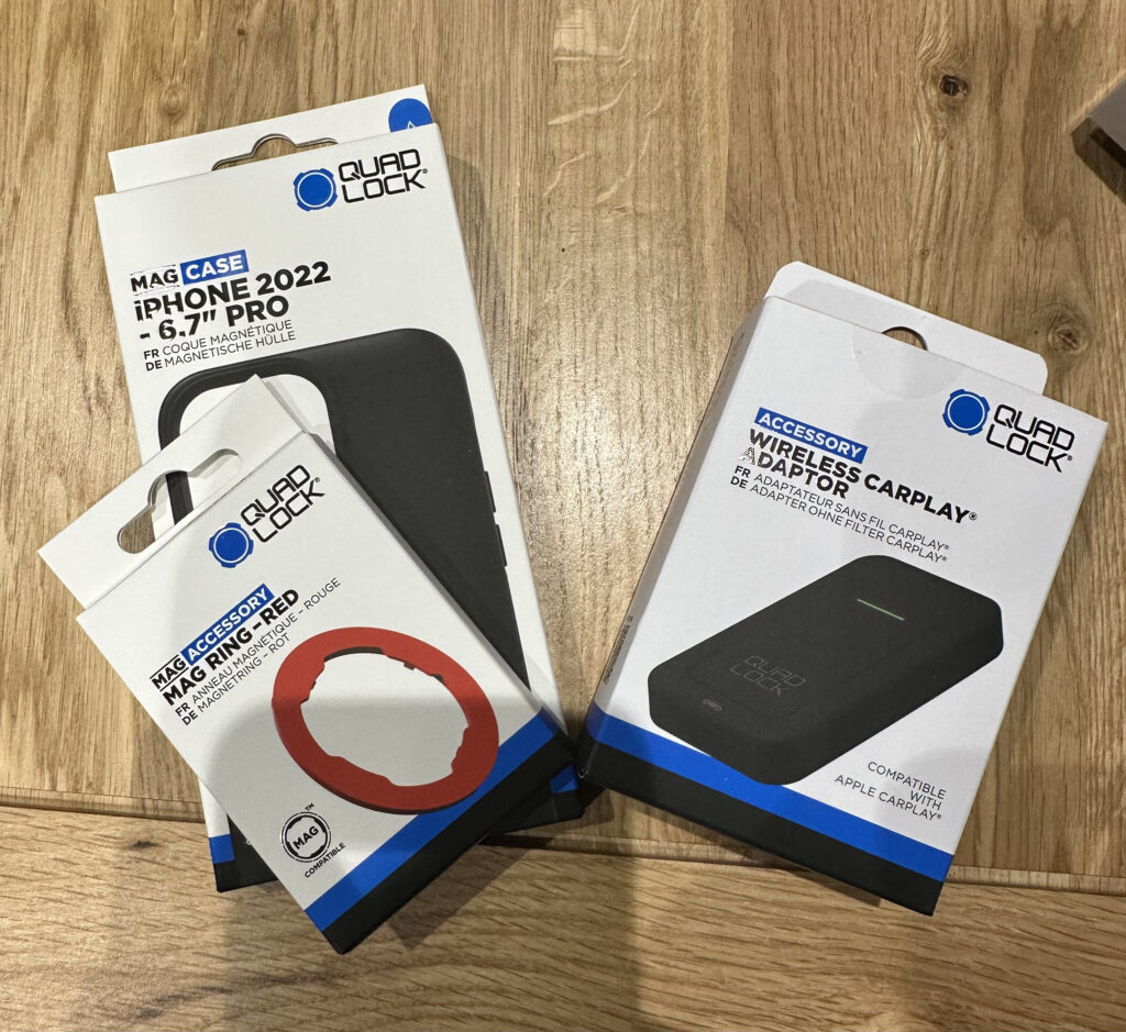 Adaptateur Quad-Lock Sans Fil Apple Carplay pour vélo