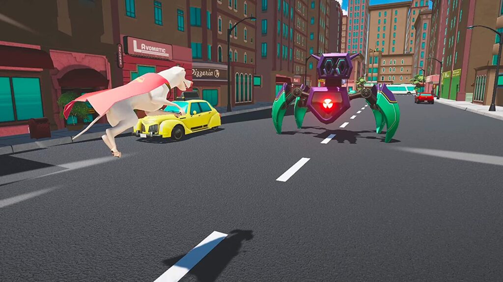 Krypto takes on a Lex bot in the streets or Metropolis