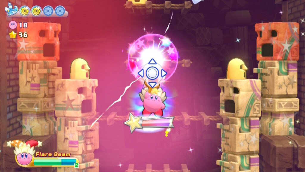 Kirby's Return to Dreamland Deluxe  power moves on display.