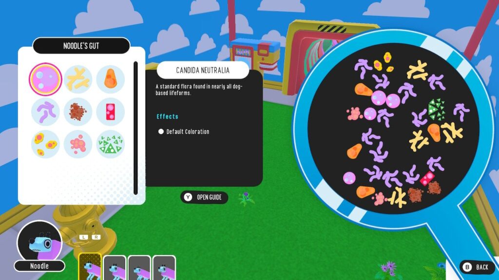 a screen examining a wobble dog's gut