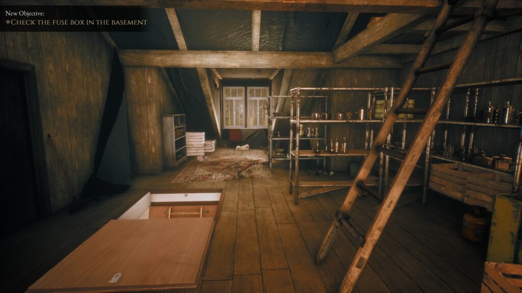 Derelict attic at The Beast Inside home