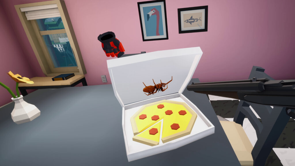 Someone ordered a pizza with a spider topping.