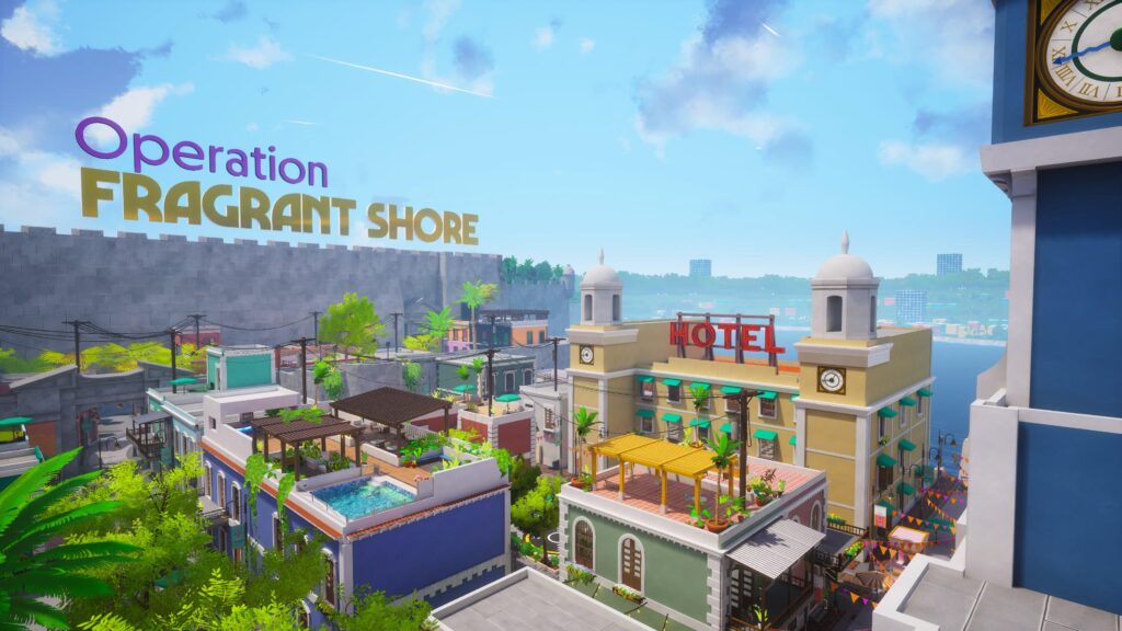 Shows one of the maps called Fragrant Shore