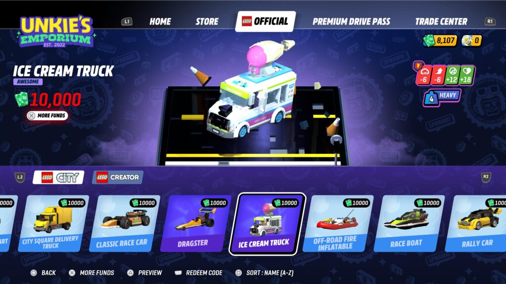 Lego 2K Drive - Store