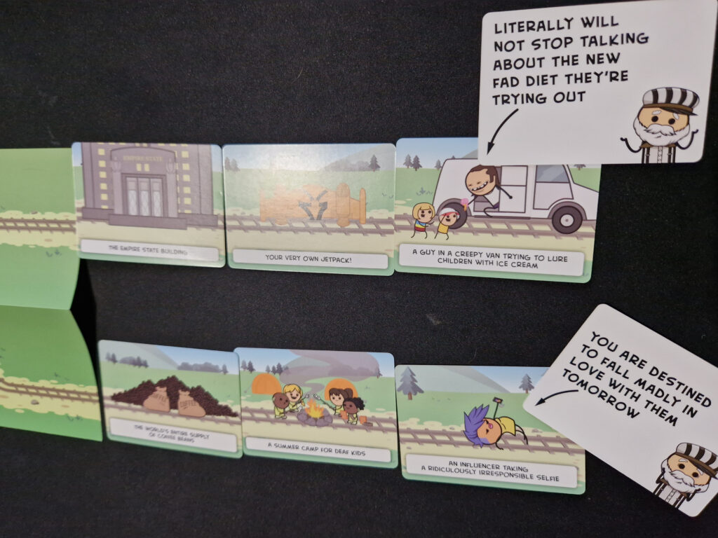 Game cards showing a game in progress