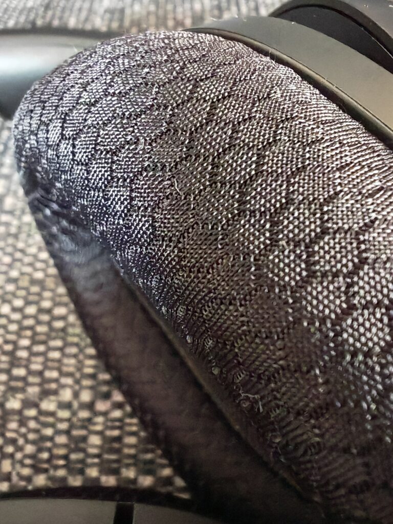 A close up of the Edifier STAX SPIRIT S3 cooling ear cushion.