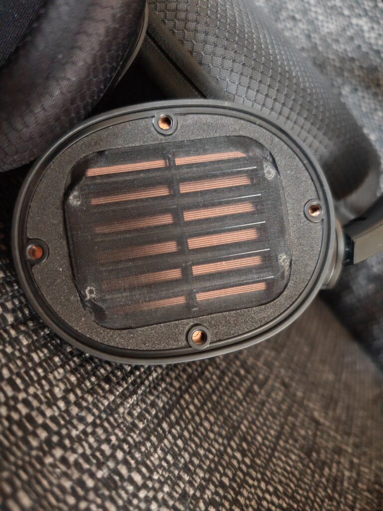 An image of the Planar Magnetic Drivers inside the earcup of the Edifier STAX SPIRIT S3.