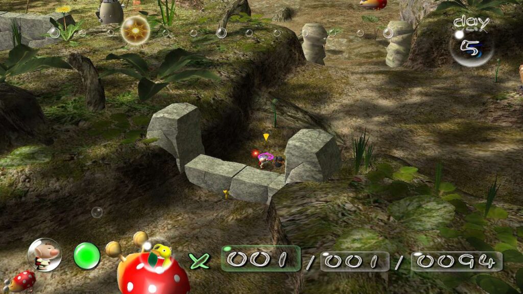 Wall obstacle being destroyed.