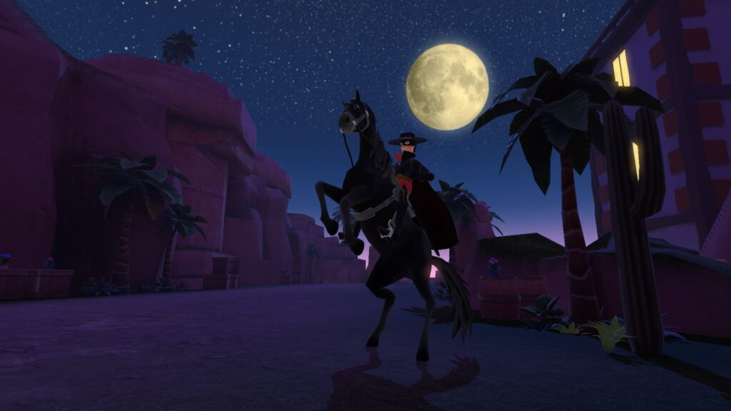 Zorro heading into the night