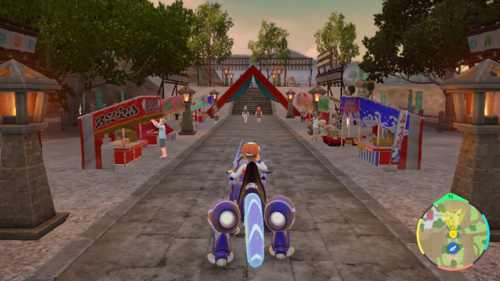 Shot of the preparations for the festival in Kitakami Teal Mask DLC
