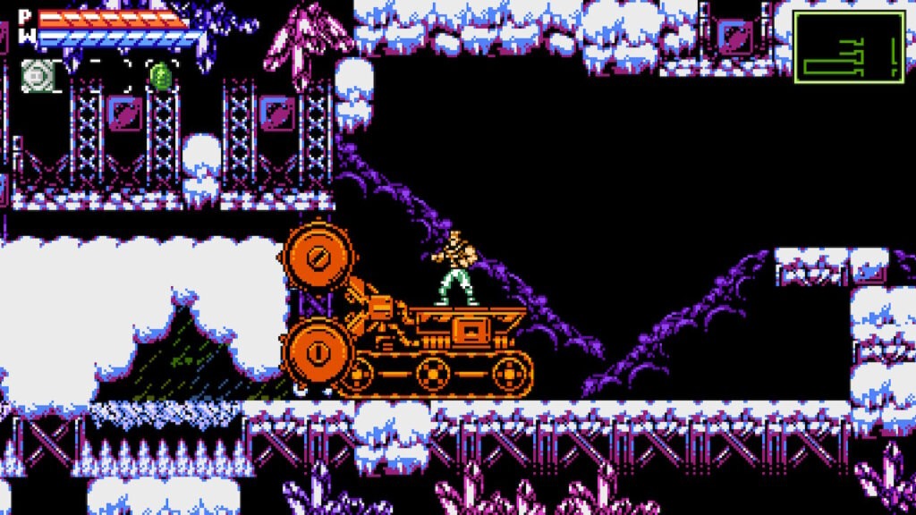 Main character riding a snowplow