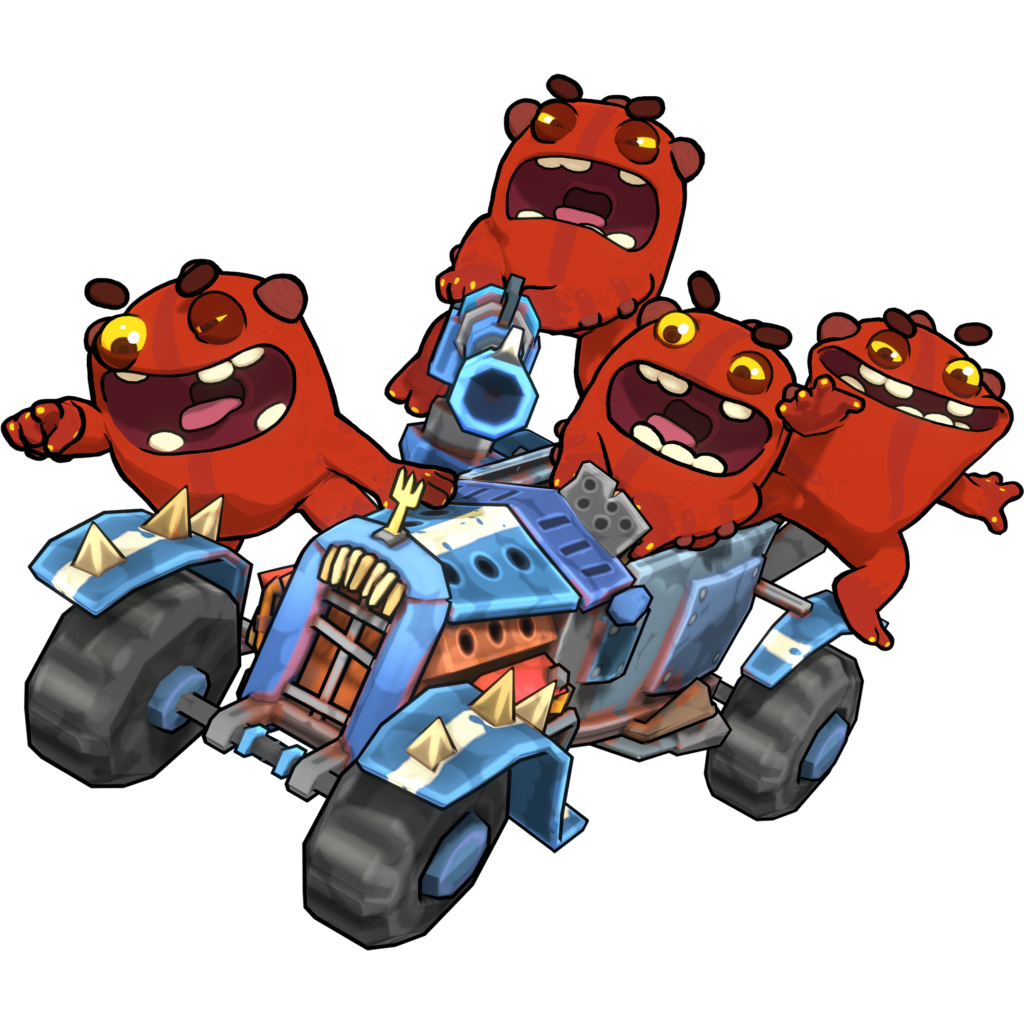 The Gazzler minions race towards you blasting their guns at you in their beat up car.