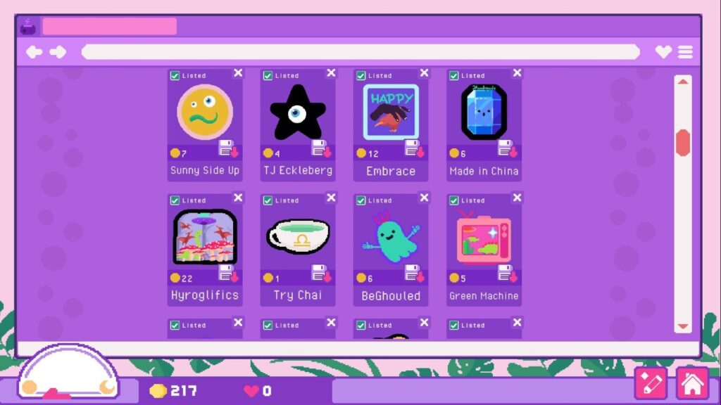 shop storefront with different stickers