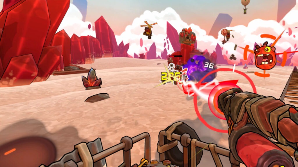 Rapid fire shooting is how you bring down Gazzler minions.