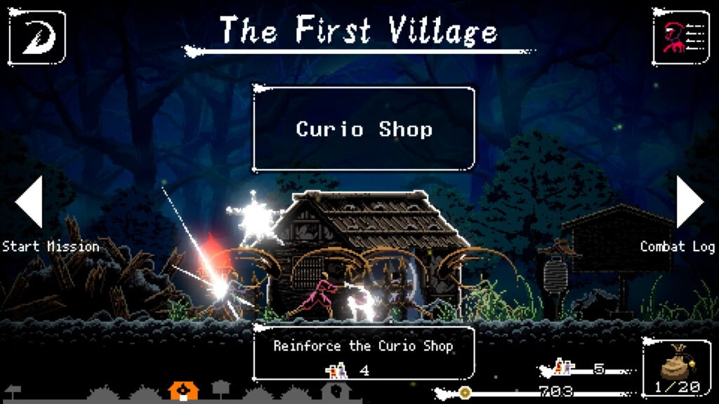 picture of first village, specifically the curio shop