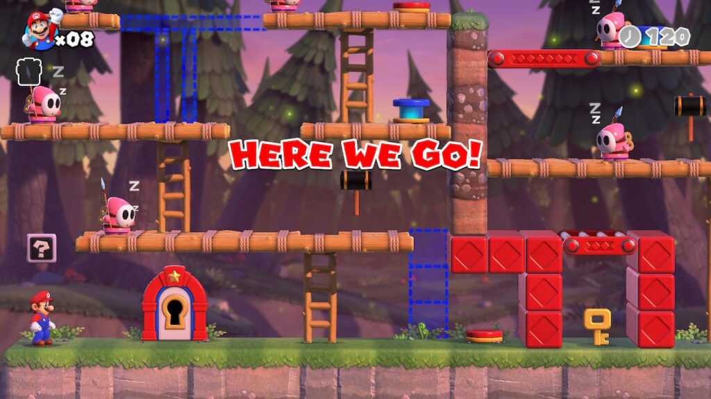 Starting screen of a level