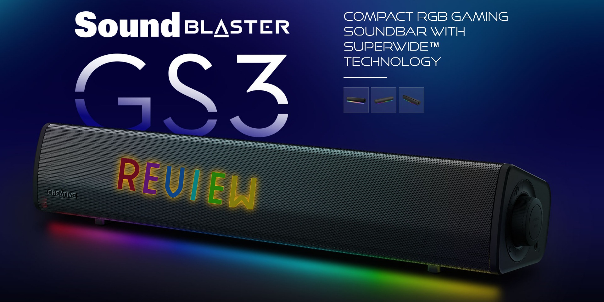 Creative Sound Blaster GS3 Soundbar Review - Rapid Reviews UK Creative Sound Blaster GS3 Soundbar Review - Rapid Reviews UK