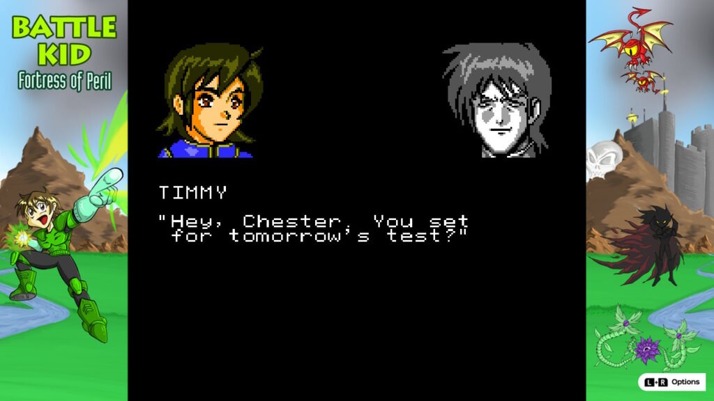 Timmy talking to Chester about an upcoming test