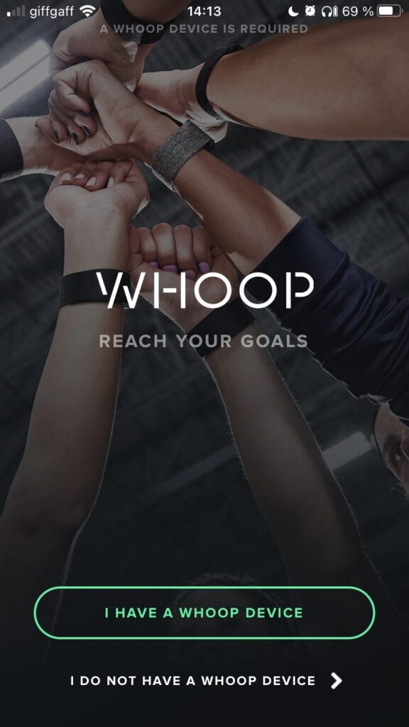 A screenshot of six arms wearing Whoop 4.0 bands