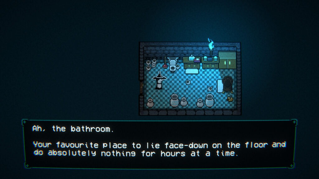 leximan standing in a bathroom