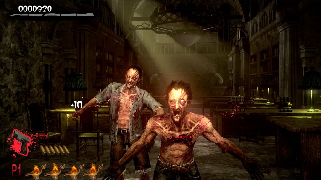 The House of the Dead 2: Remake screenshot showing two zombies approaching the player.