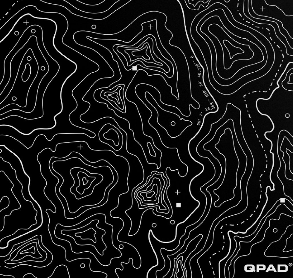 A picture showing the topographical design of the Obsidian Glass Mousepad