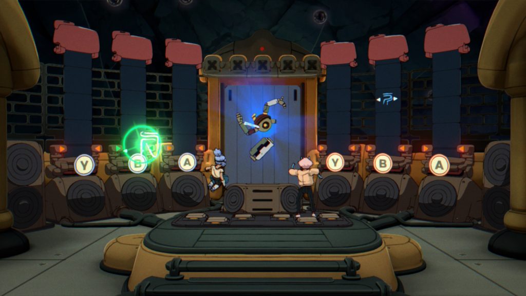 A two player rhythm mini game.